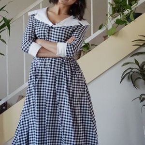 Black and white gingham dress